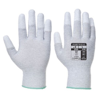 Portwest A198 Anti-Static PU Fingertip Gloves