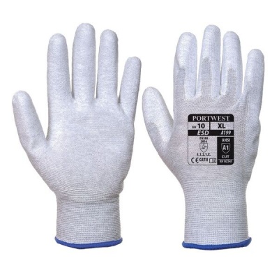 Portwest A199 Anti-Static PU Palm Coated Grey Gloves
