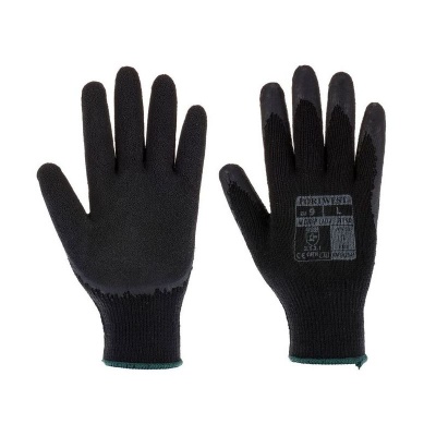 Portwest A150 Black Latex Grip Gloves