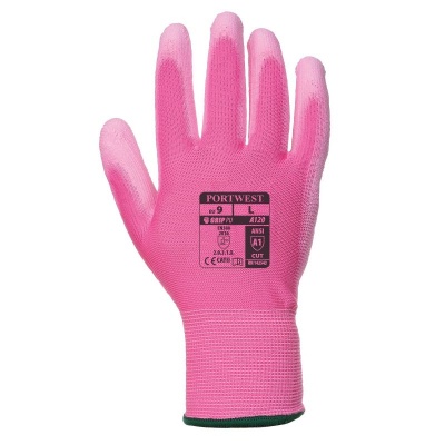 Portwest A120 Pink PU Palm Gloves