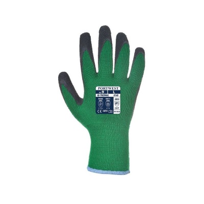 Portwest A140 Thermal Grip Green and Black Gloves
