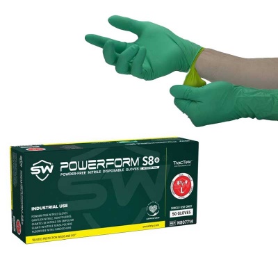 PowerForm S8 Powder-Free Nitrile Gloves (Box of 50)