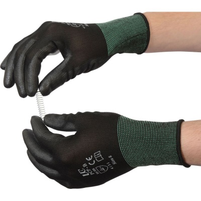 PU-Coated Delicate Handling PCP-B Black Gloves