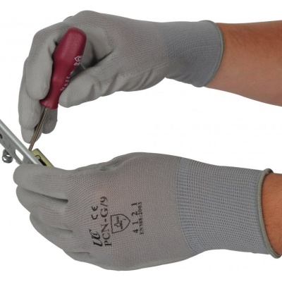 PU-Coated Delicate Handling Grey PCN-G Gloves
