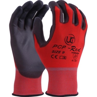 PU-Coated Delicate Handling PCP-Red Gloves