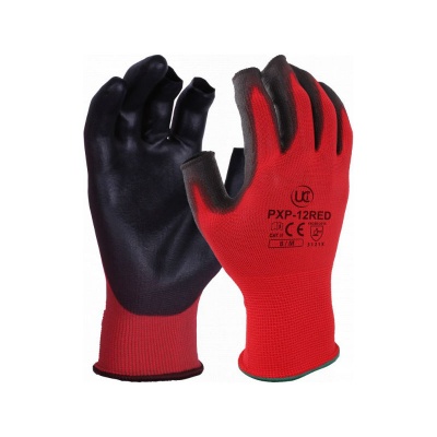 UCi PXP-12-RED Fingerless PU-Coated Handling Gloves