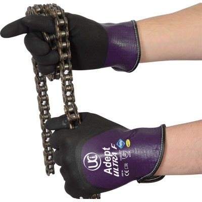 Adept Ultra NFT Nitrile Knuckle Coated Gloves