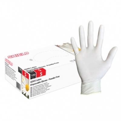 Shield GD05 Powder-Free Latex Gloves (Pack of 100)