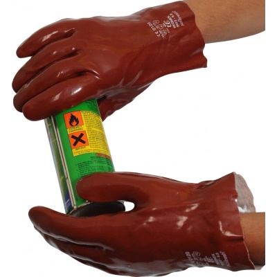 Standard Chemical-Resistant 11'' R227 PVC Gauntlet Gloves