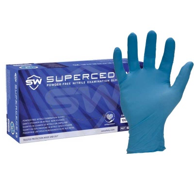 Supercede X5 N05831 Disposable Nitrile Exam Gloves (Box of 100 Gloves)