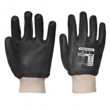 Portwest A400 Black PVC Knit Wrist Gloves