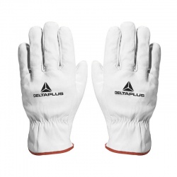 Delta Plus Grey Cowhide Leather Grain FBN49 Gloves
