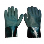 Green V327 Double-Dipped Chemical-Resistant PVC 11'' Gauntlets