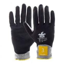 MCR Safety Cut Pro CT1007NF3 Nitrile Foam Fully-Coated Work Gloves