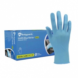 Polyco Bodyguards 4 GL895 Blue Nitrile Powder-Free Disposable Gloves