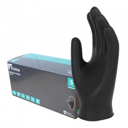 Polyco Finite Black Nitrile Disposable Gloves GL100