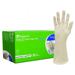 Polyco Finity Powder-Free Vinyl Extra Long Disposable Gloves FT130