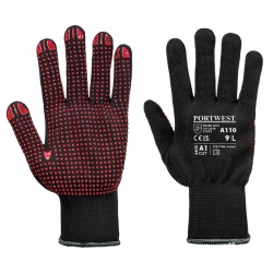 Portwest A110 Dot Grip Dexterous Black Gloves