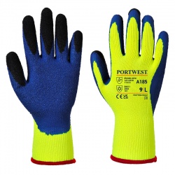 Portwest A185 Thermal Latex Yellow and Blue Gloves