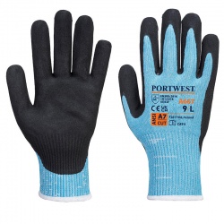 Portwest A667 Claymore AHR Blue and Black Cut Level F Gloves