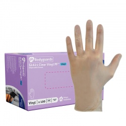 Polyco Bodyguards GL621 Clear Vinyl Powder-Free Disposable Gloves