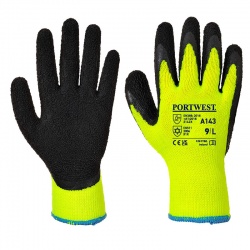 Portwest A143 Thermal Soft Grip Yellow and Black Gloves