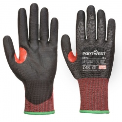 Portwest A670 Black Touchscreen CS Cut F13 PU Gloves