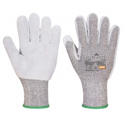 Portwest Black A674 Heat Protection CS Cut F13 Leather Gloves