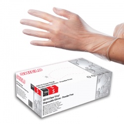 Shield GD10 Powder-Free Vinyl Disposable Gloves