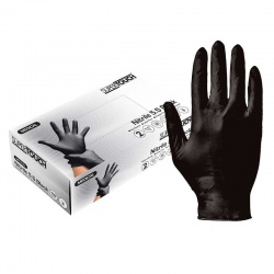 Supertouch Nitrile 5.5 Powder-Free Disposable Black Medical Gloves (Box of 100)