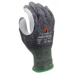 Tornado Aura FF Leather Palm Coated Work Gloves (Grey)