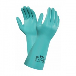 Ansell AlphaTec Solvex 37-695 Nitrile Chemical Resistant Extra Long Gauntlets