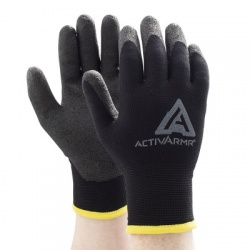 Ansell 97-631 Black Winter Lined Waterproof PVC Coated Palm Thermal Work Gloves 