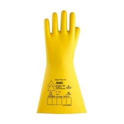 Ansell E022Y Electrician Class 2 Yellow Insulating Long Rubber Gauntlets