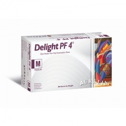 Aurelia Delight PF 4 Clear Powder-Free Vinyl Examination Gloves