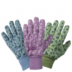 Briers Allium Cotton Grip Gardening Gloves (3 Pack)  B8681
