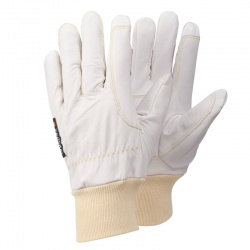 Ejendals Tegera 19 Guanti Da Saldatura E Resistenti Al Calore – Taglia 8 (20,3 Cm) – Pelle E Cotone, Chiusura Elastica, Fodera In Jersey – Gialli