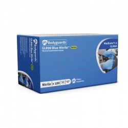 Polyco Bodyguards GL890 Blue Nitrile Disposable Gloves for Virus Protection