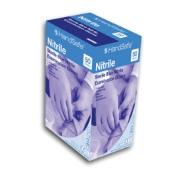 Hand Safe GS690 Blue Sterile Nitrile Examination Gloves