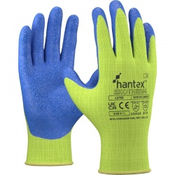 Hantex EkoTherm Yellow Latex High Visibility Winter Work Gloves