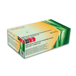 Healthline GN67 Aloe Vera Powder-Free Synthetic Examination Gloves (Pack of 100)