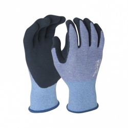 Juba H265NT Nature Recycled Blue Latex-Coated Polyester Safety Gloves