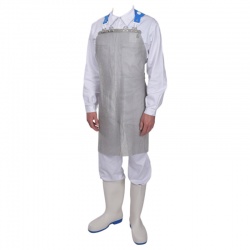 Heavy Duty Chainmail Butcher Apron – 316L Stainless Steel Metal Mesh, Cut Resistant A9 Rating, Food Grade, With Adjustable Shoulder & Waist Straps (Size S)