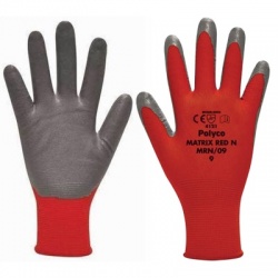 Polyco Matrix Red N Nylon Work Gloves MRN