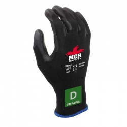MCR CT1064PU PU-Coated Level D Cut-Resistant Nitrile Gloves