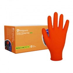 Polyco GL201 Finite Orange Grip Powder-Free Disposable Safety Gloves
