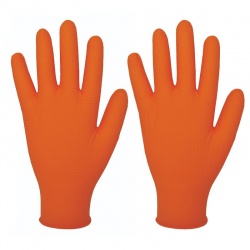 Polyco Finite Orange Grip Disposable Nitrile Gloves GL201
