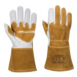 Portwest A540 Mig-Welding Heavy-Duty Brown Gauntlet Gloves