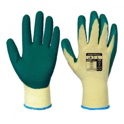 Portwest A100 Green Latex Grip Gloves