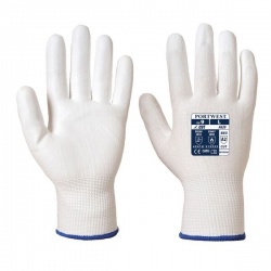 Portwest PU Palm Coated Cut-Resistant White Gloves A620W6